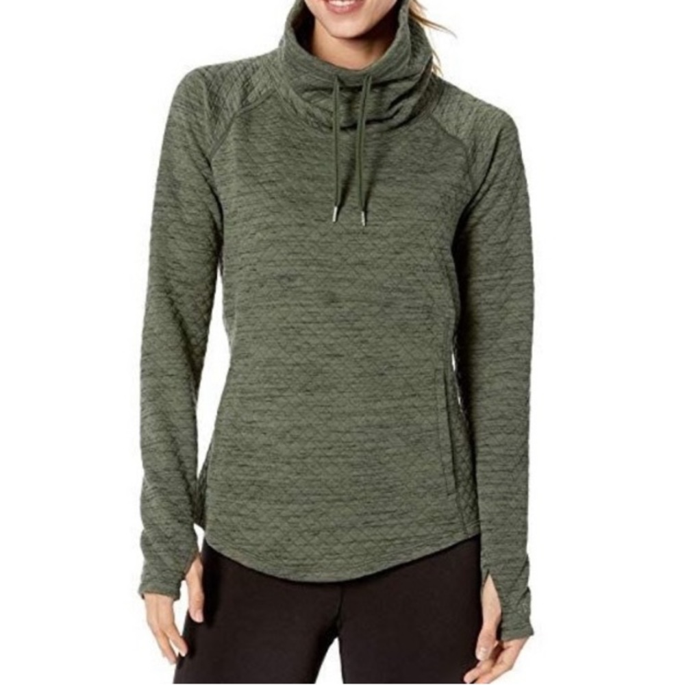 Marmot Women's Annie Long Sleeve Pullover Cowlneck Sweatshirt Green Size XL